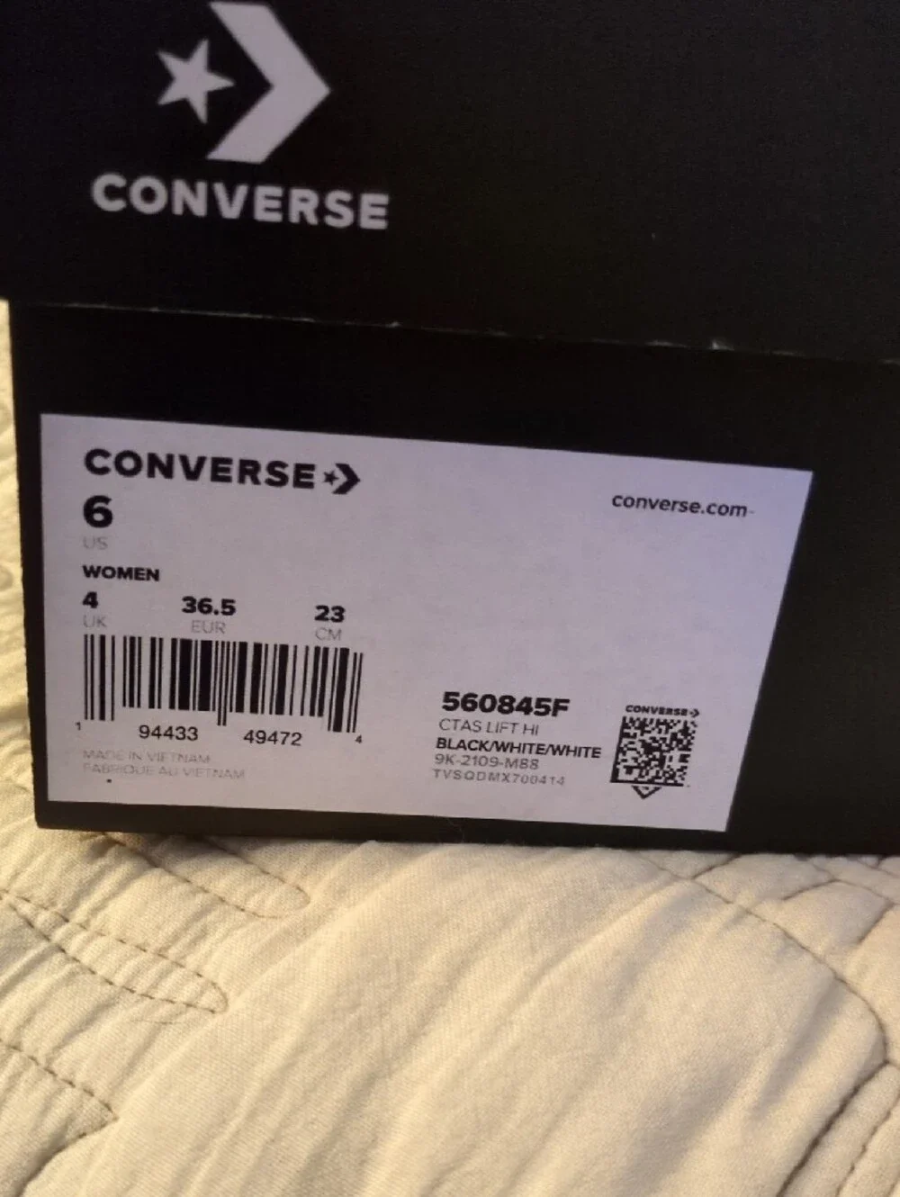 Converse Chuck Taylor Black and White Platform High-Top Women's Sneakers